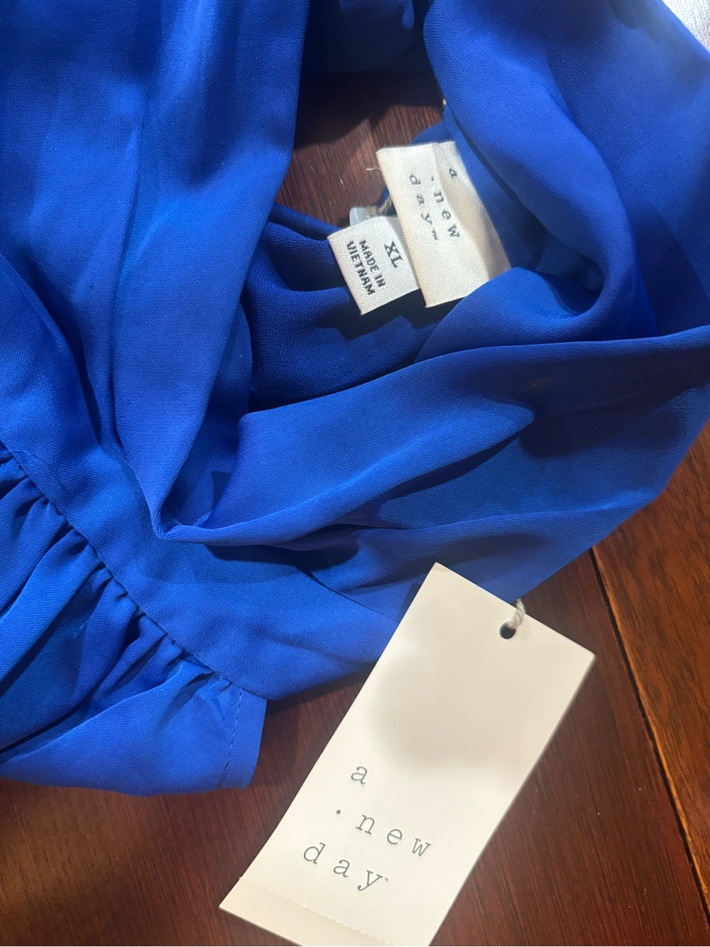 a new day Royal Blue Halter Tank Top NWT